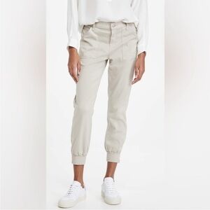 J Brand Arkin Zip Ankle Pants | Ivory Travel Joggers | Size 25 Like New